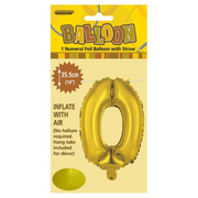 Ronis Numeral Foil Balloon 35cm Gold - 0