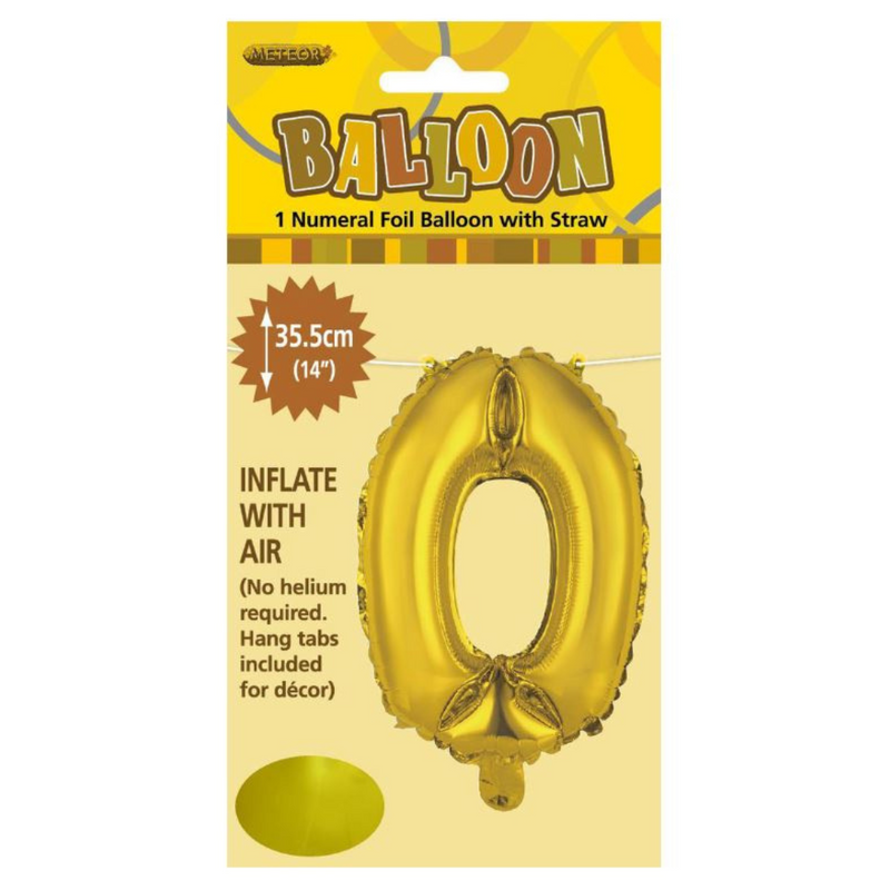 Ronis Numeral Foil Balloon 35cm Gold - 0