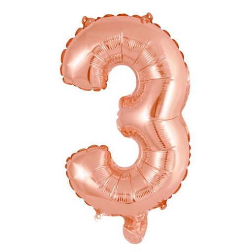 Ronis Numeral Foil Balloon 35cm Rose Gold - 3