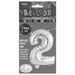 Ronis Numeral Foil Balloon 35cm Silver - 2