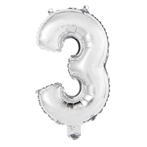 Ronis Numeral Foil Balloon 35cm Silver - 3