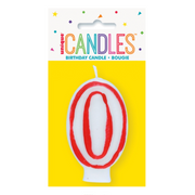 Ronis Numeral Candle 0 - Red