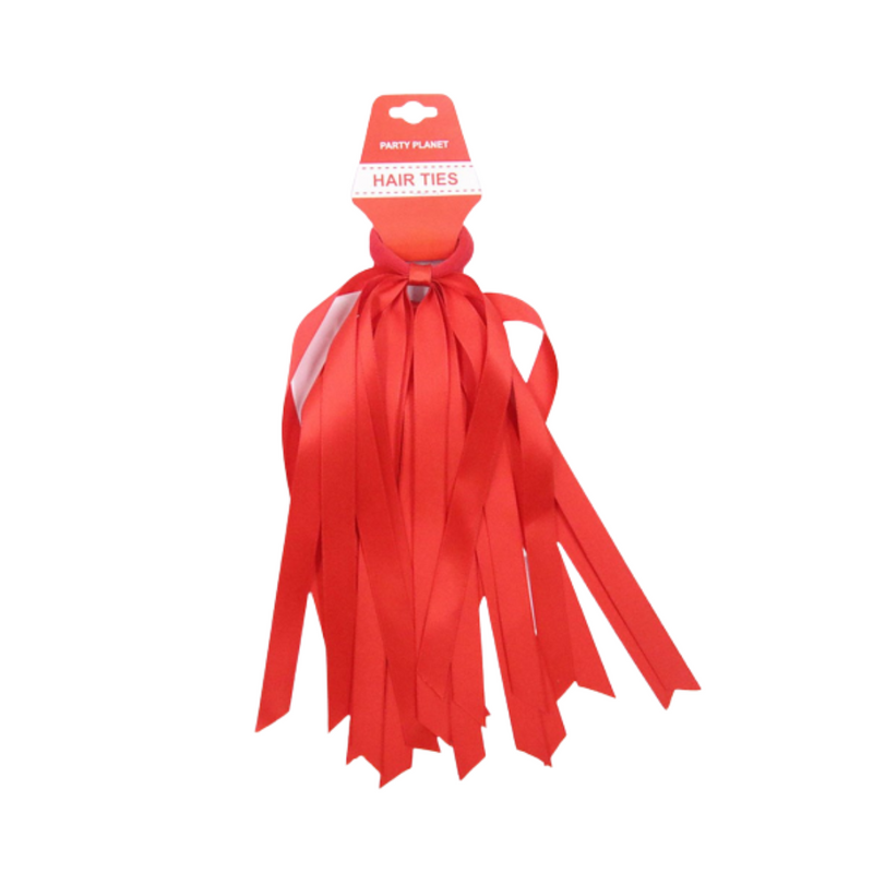 Tassel Hair Ties-Red 2Pk