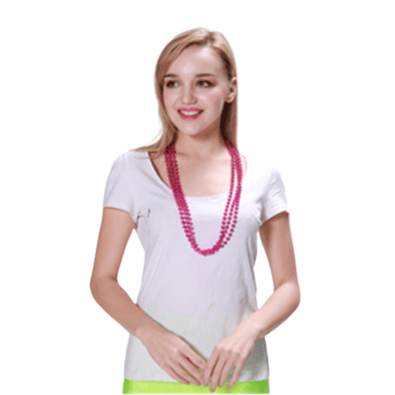 Party Necklace Pink 80Cm 3Pk