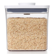 OXO POP 2.0 Big Square Short airtight container with white push-button lid
