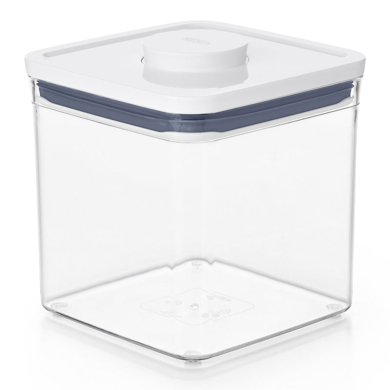 OXO POP 2.0 Big Square Short airtight container with white push-button lid