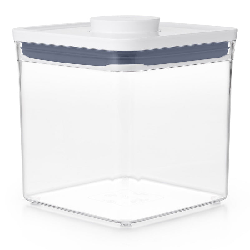 OXO POP 2.0 Big Square Short airtight container with white push-button lid