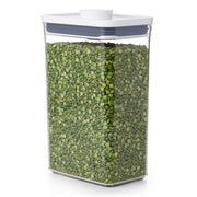 OXO POP 2.0 Rectangle Medium 2.6L airtight container with white push-button lid