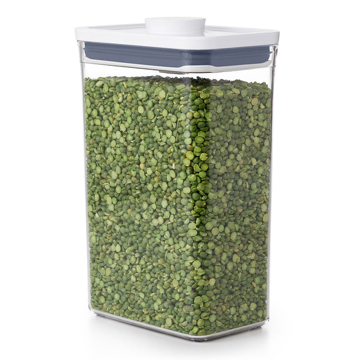 OXO POP 2.0 Rectangle Medium 2.6L airtight container with white push-button lid