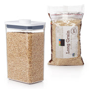 OXO POP 2.0 Rectangle Medium 2.6L airtight container with white push-button lid