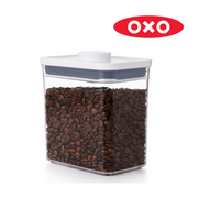 OXO POP 2.0 Rectangle Short 1.6L airtight container with white push-button lid