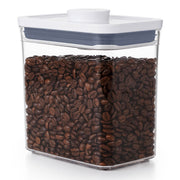 OXO POP 2.0 Rectangle Short 1.6L airtight container with white push-button lid