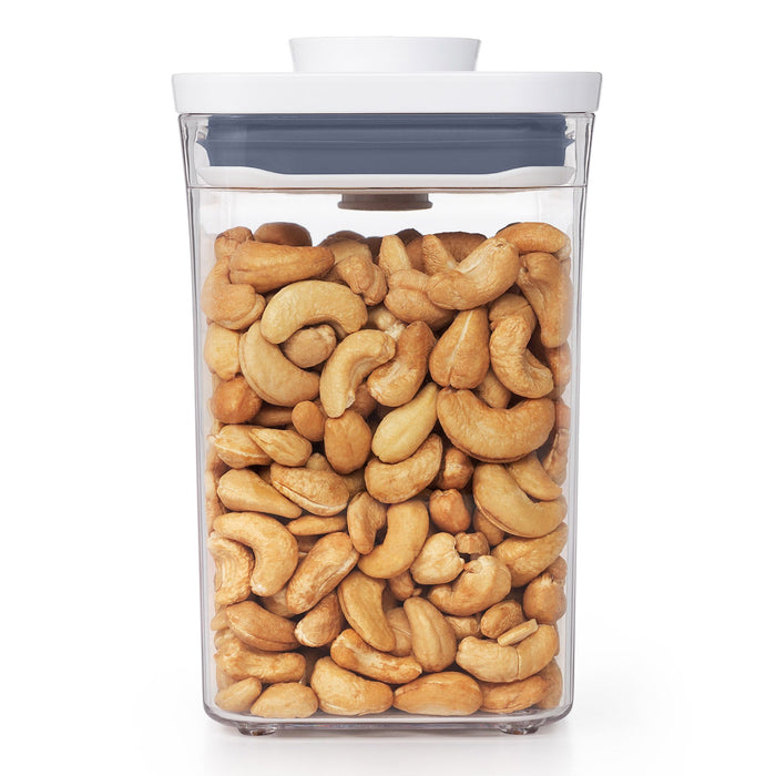 OXO POP 2.0 Rectangle Short 1.6L airtight container with white push-button lid