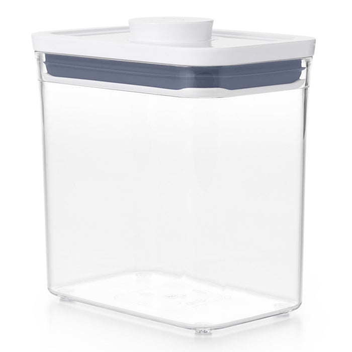 OXO POP 2.0 Rectangle Short 1.6L airtight container with white push-button lid