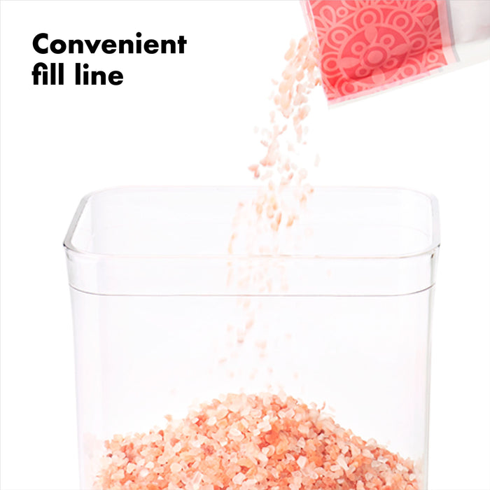 OXO POP 2.0 Rectangle Short 1.6L airtight container with white push-button lid