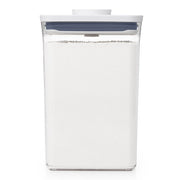 OXO POP 2.0 Slim Rectangle Short 1.1L airtight container with white push-button lid
