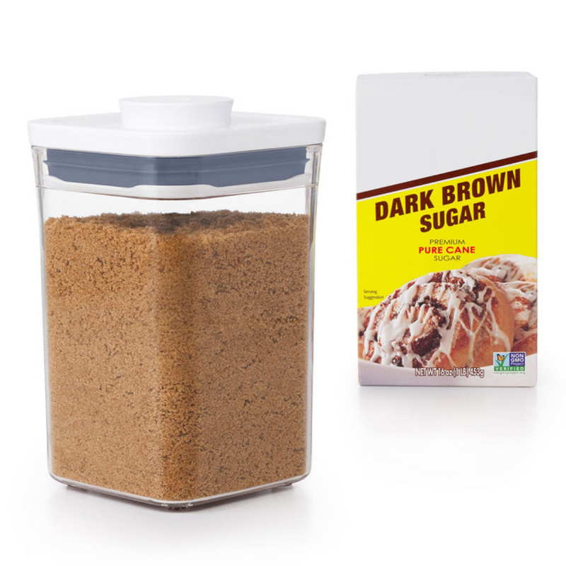 OXO POP 2.0 Small Square Short 1L airtight container with white push-button lid