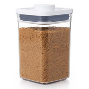 OXO POP 2.0 Small Square Short 1L airtight container with white push-button lid