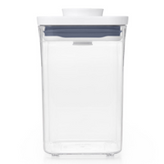 OXO POP 2.0 Small Square Short 1L airtight container with white push-button lid