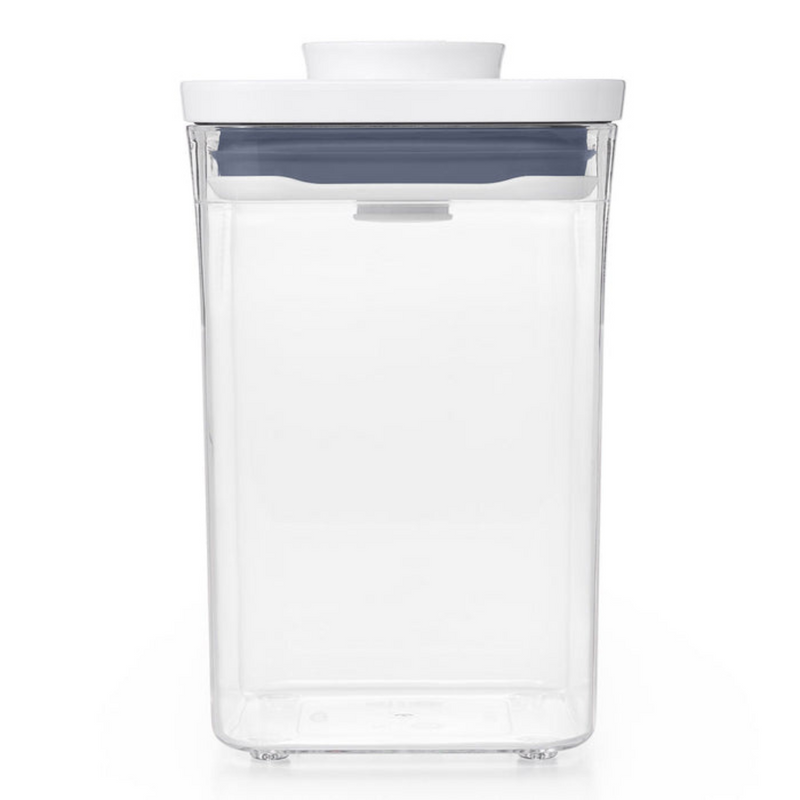 OXO POP 2.0 Small Square Short 1L airtight container with white push-button lid