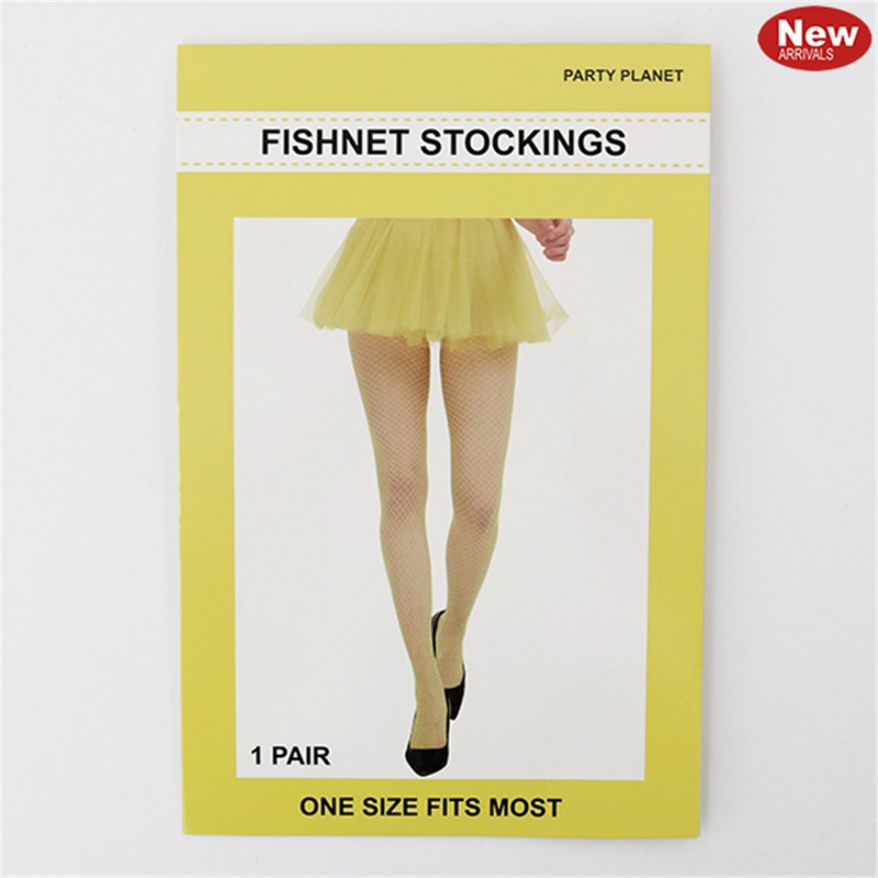 Fishnet Tights Yellow
