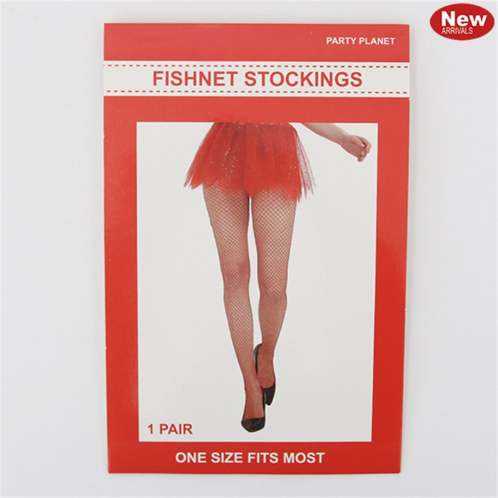 Fishnet Tights Red