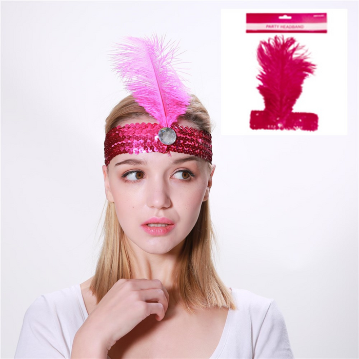 Pink 2025 flapper headband