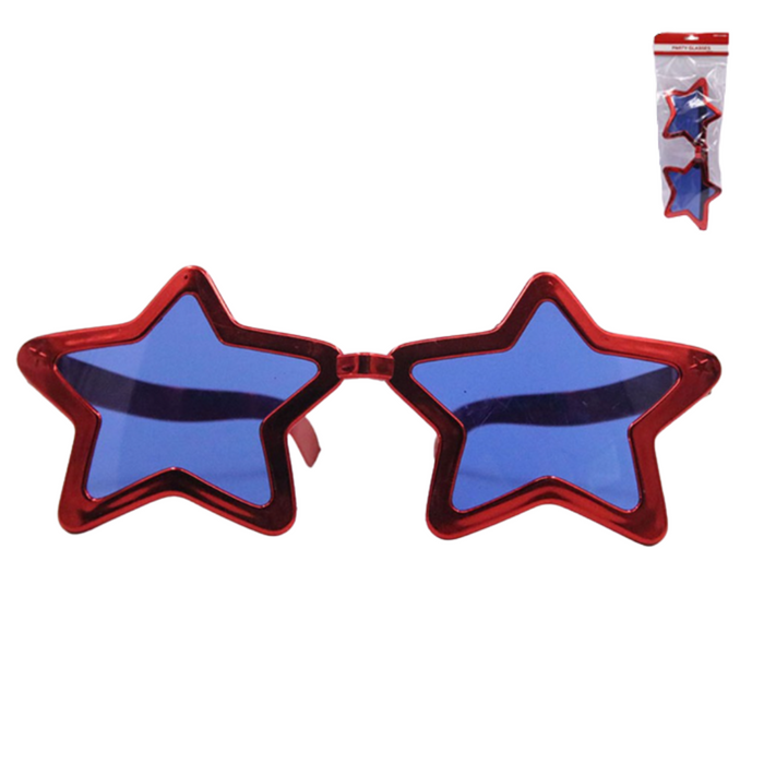 Jumbo Star Glasses - Red