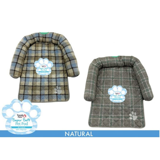 Pet Sofa Padded Checkered Cushion 75x58cm