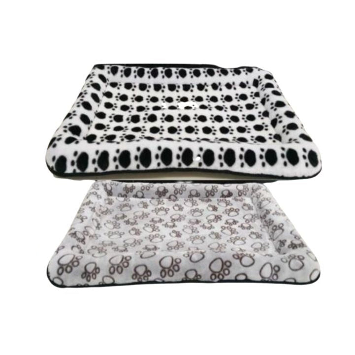 Pet Mat Flannel Sml Paw Print