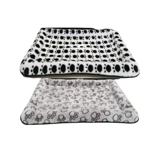 Pet Mat Flannel Sml Paw Print