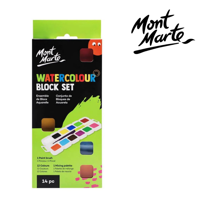 Mont Marte Watercolour Block Set 14pc