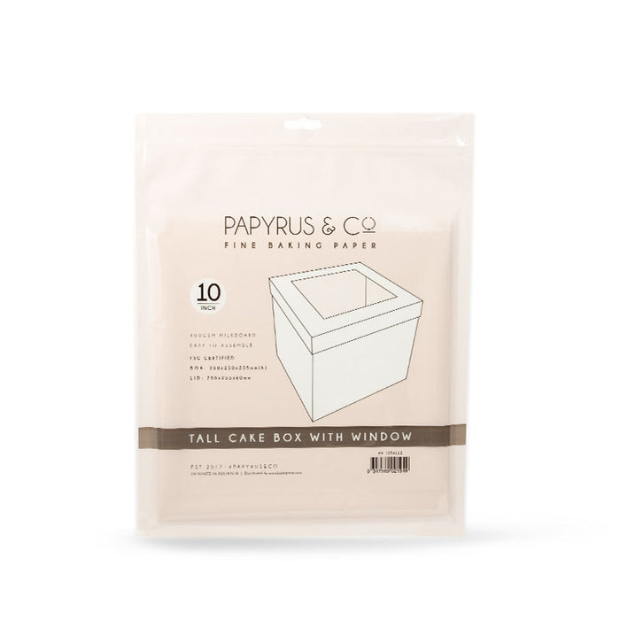 Papyrus Hangsell 10In Tall Cake Box With Window