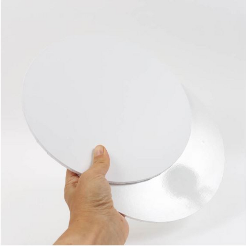 Cake Board Round Masonite Cake Board Gloss White 14in