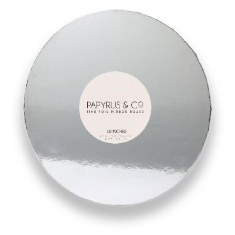 Cake Board Masonite Cake Board Silver Mirror 10in