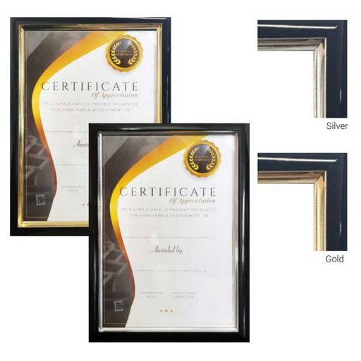 Ronis Photo Frame Certificate Frame Black 21x29.7cm Assorted