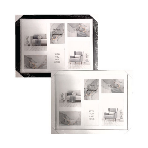 Ronis Photo Frame Double Matted Connor Black & White 6 Window Collage 40x50cm Assorted