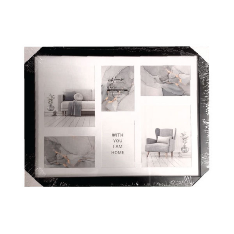 Ronis Photo Frame Double Matted Connor Black & White 6 Window Collage 40x50cm Assorted