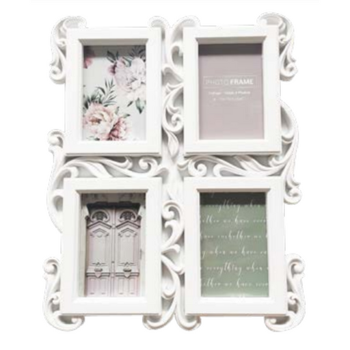 Photo Frame Josie white collage frame 4 window 43x34x1.5cm multi photo display