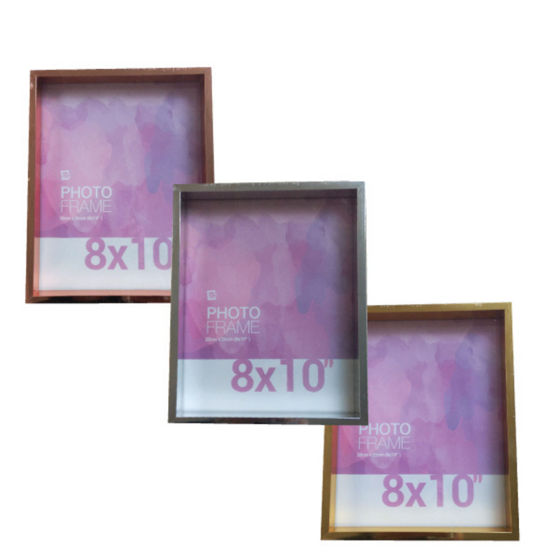 Ronis Photo Frame Quinn Metallic Box Frame 20x25cm Assorted
