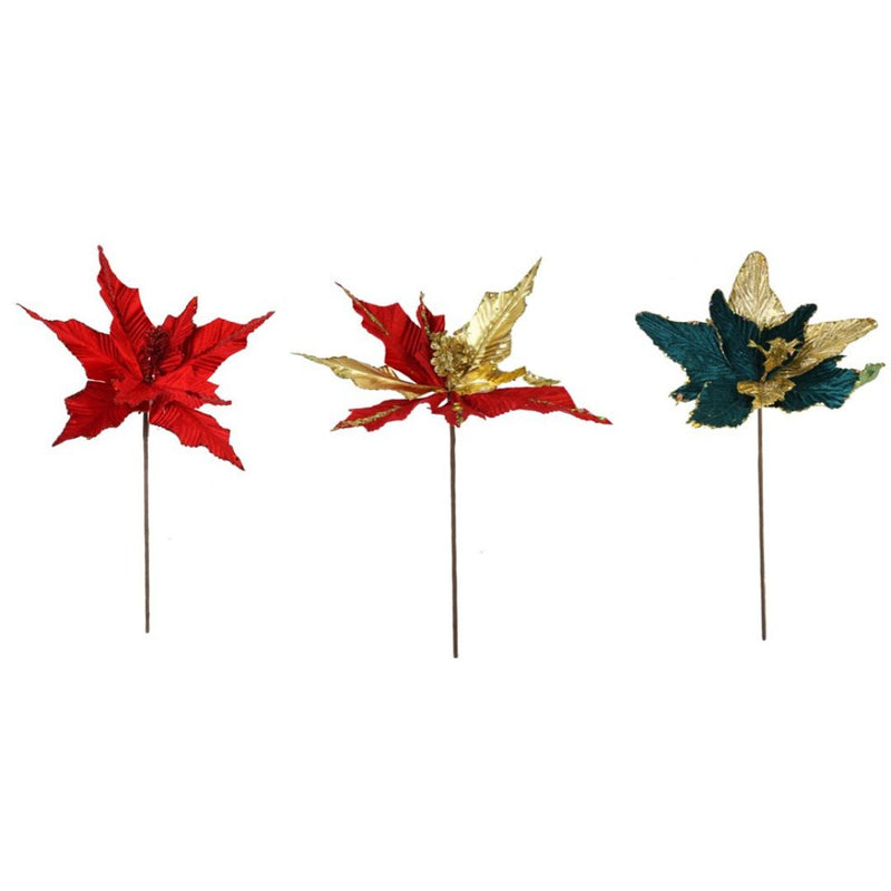 Ronis Poinsettia Classic Mix Colour 30cm Assorted