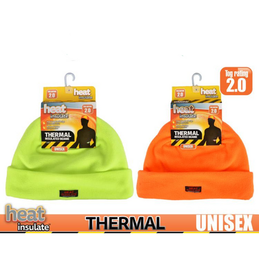 Polar fleece insulated work beanie in assorted colours for winter warmth