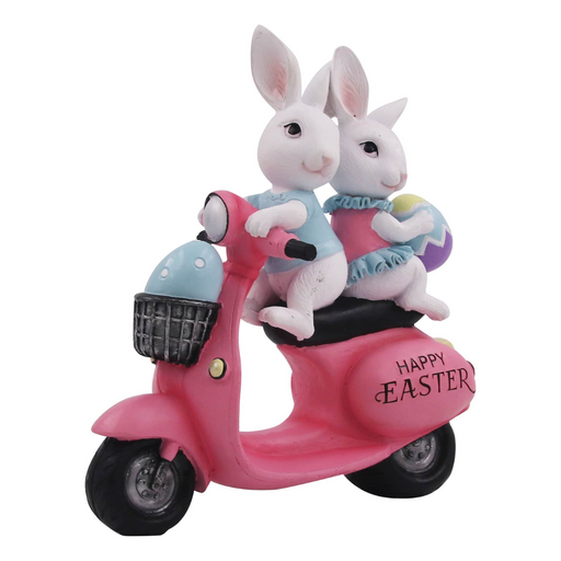 Ronis Polyresin Bunny on Vespa 24.5x11x26cm