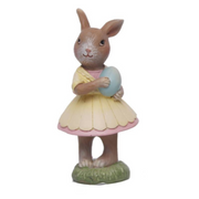 Ronis Polyresin Bunny with Egg 3.9x4.2x8.7cm 2 Asstd