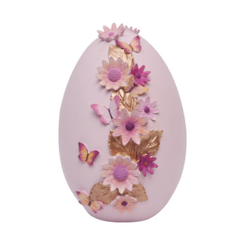 Ronis Polyresin Egg with Flowers 17x18.5x26cm