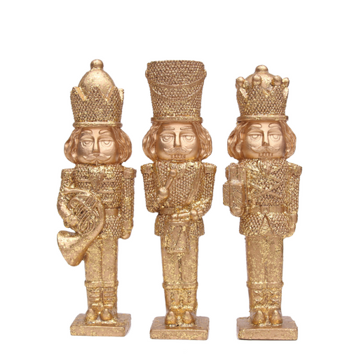 Ronis Polyresin Nutcrackers 19.5cm Champagne Assorted