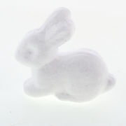 Ronis Polystyrene Bunny Plain 6cm White 4pk
