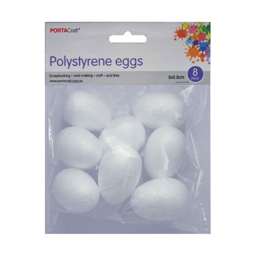 Ronis Polystyrene Eggs 35x50mm 8pk