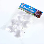 Polystyrene Eggs Plain 8pk