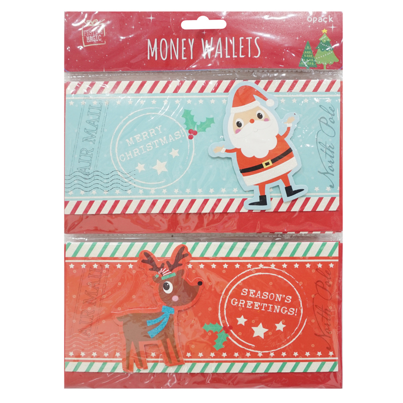Ronis Pop-Up Money Wallets 6pk 9x18.5cm